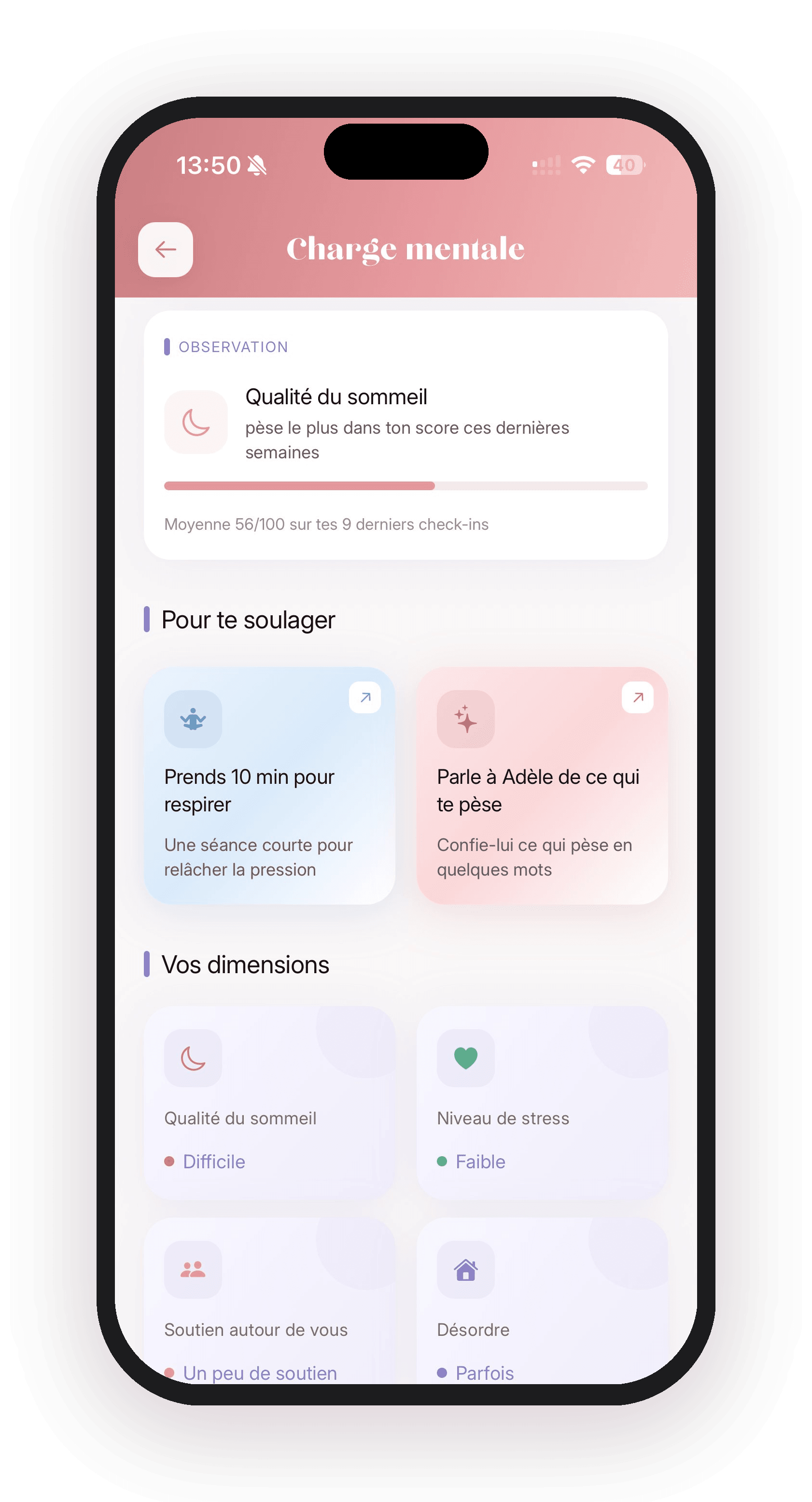 Écran de pratiques apaisantes