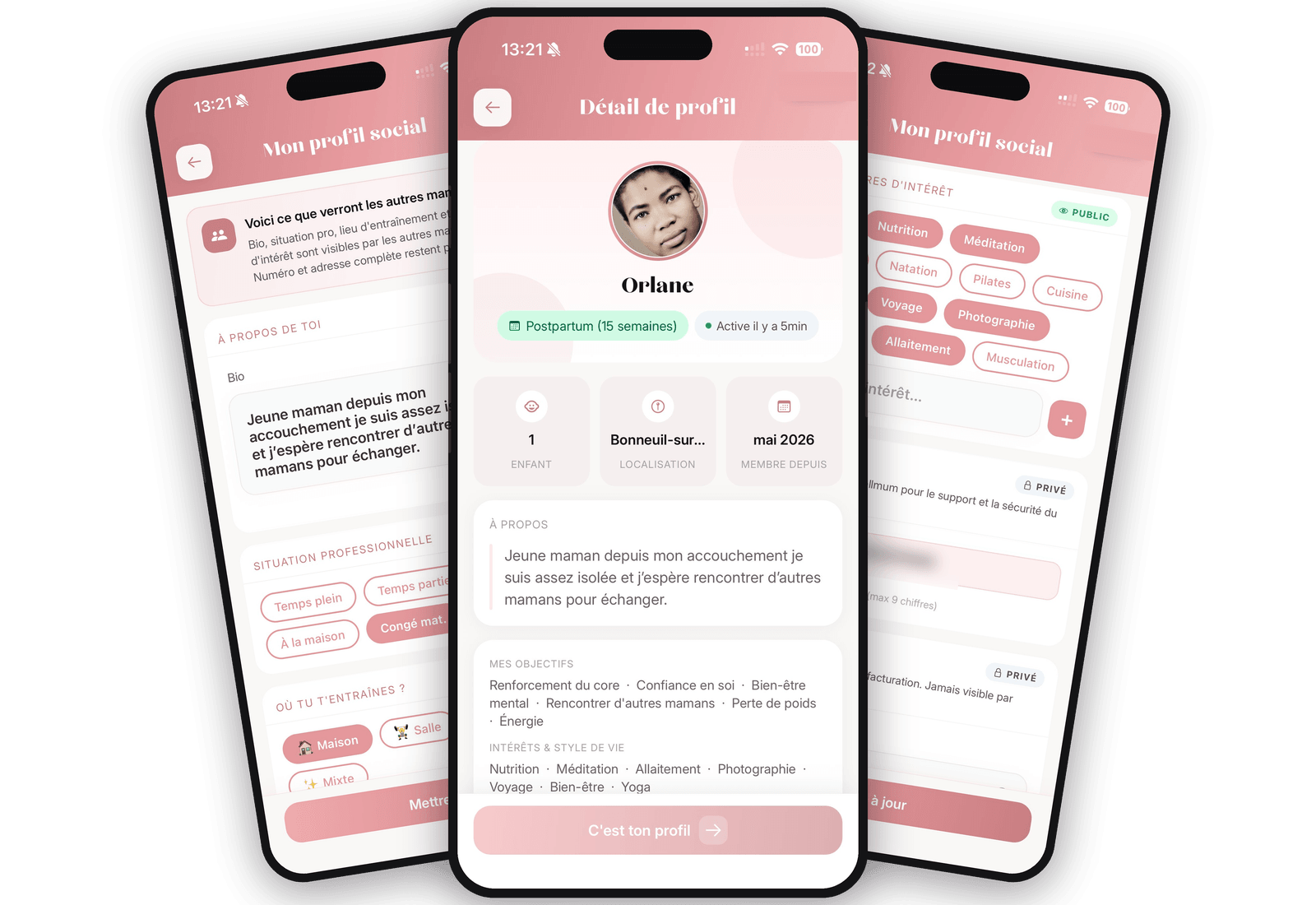 Your community profile, kept discreet
