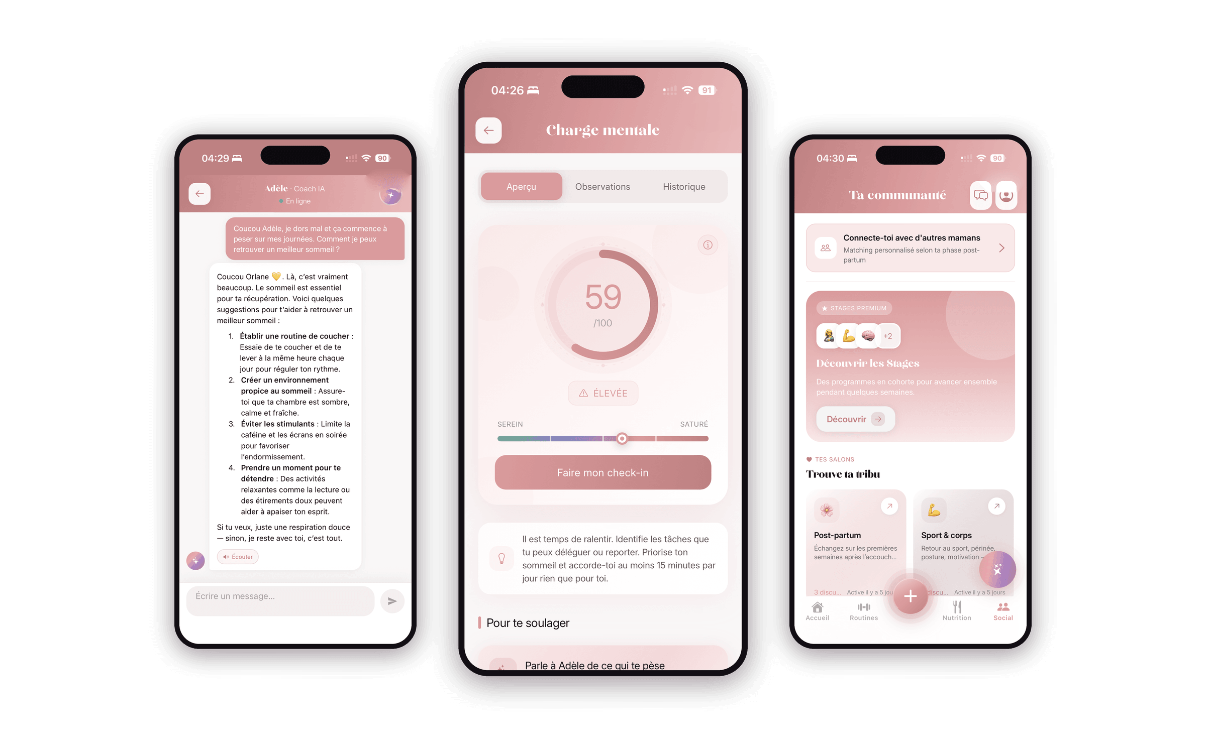 Personalized programs, caring AI coach and supportive community to guide you through your postpartum recovery.
