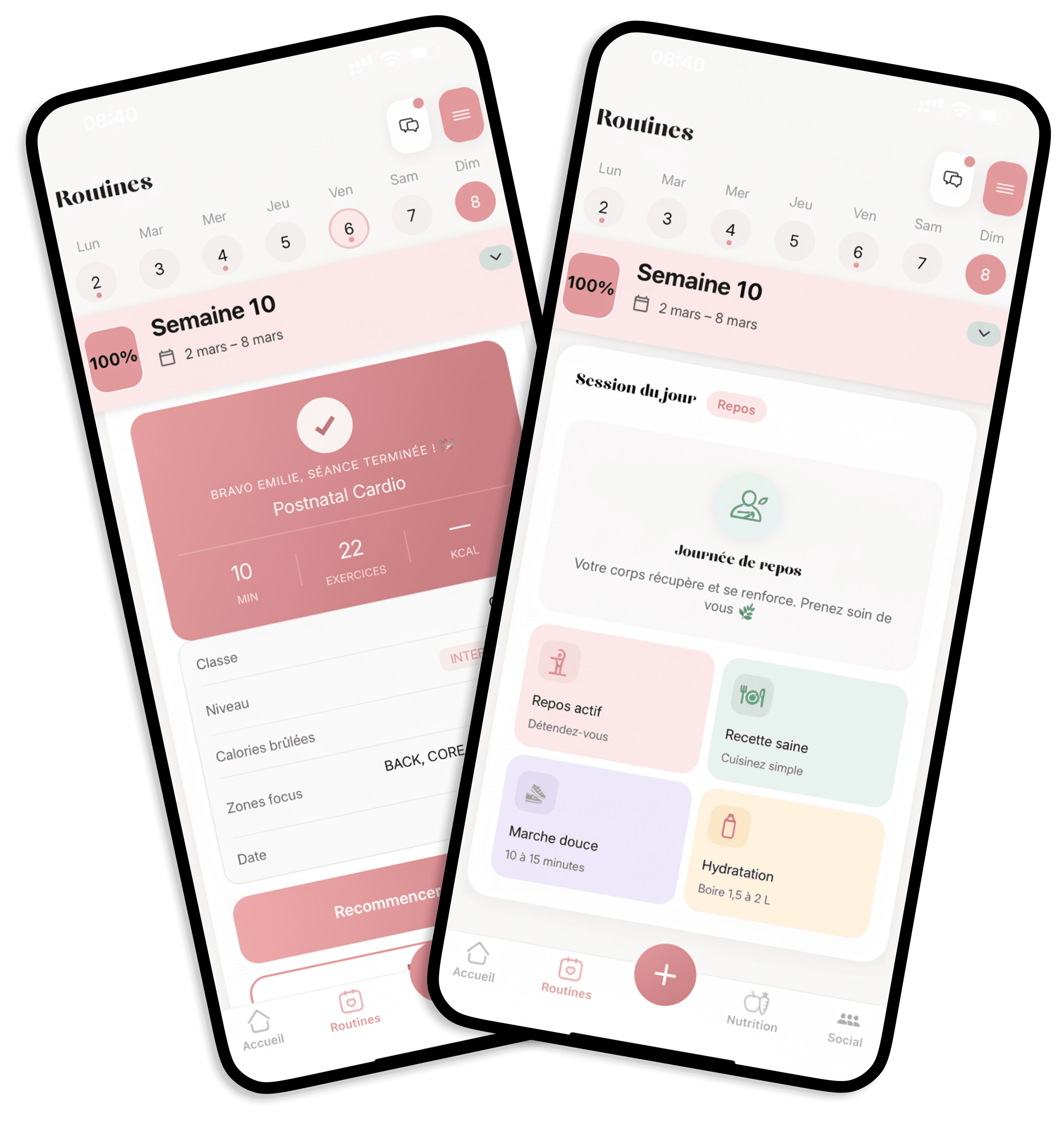 Bouge, bois, prends soin de toi